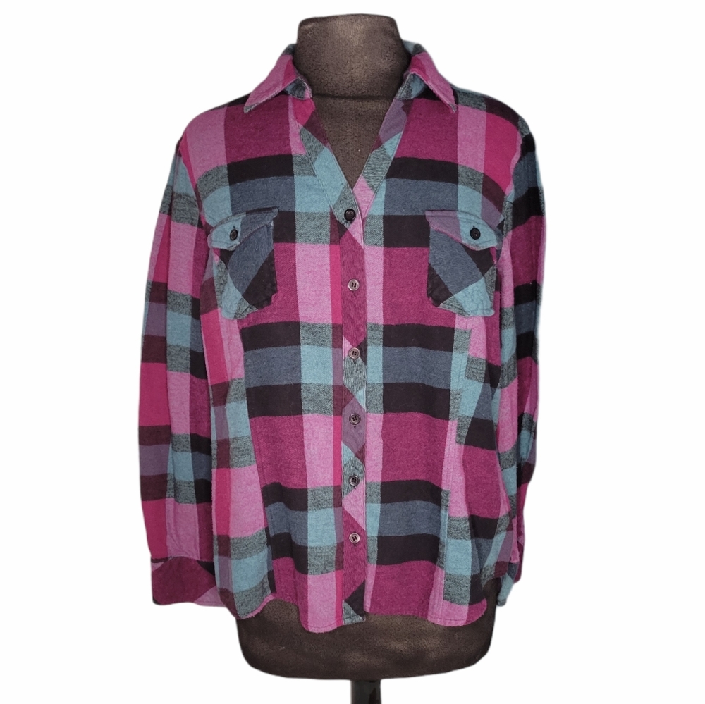 Plaid button down shirt